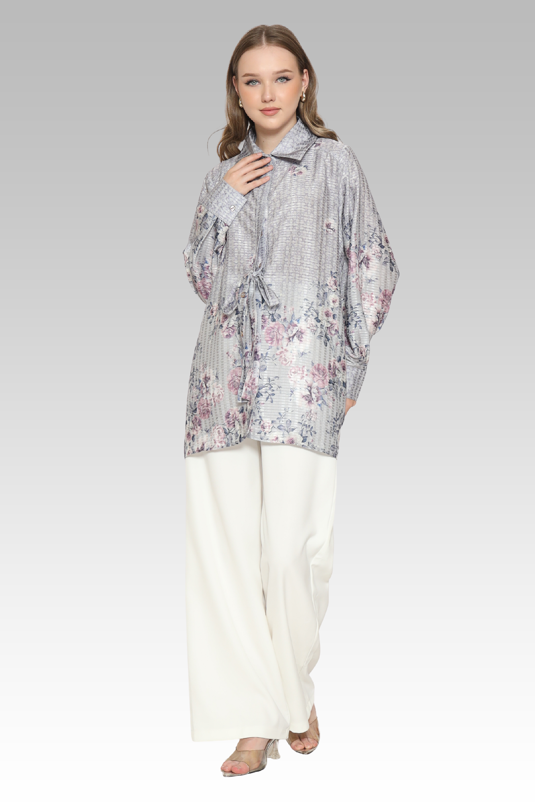 ME / Flower Silk Top