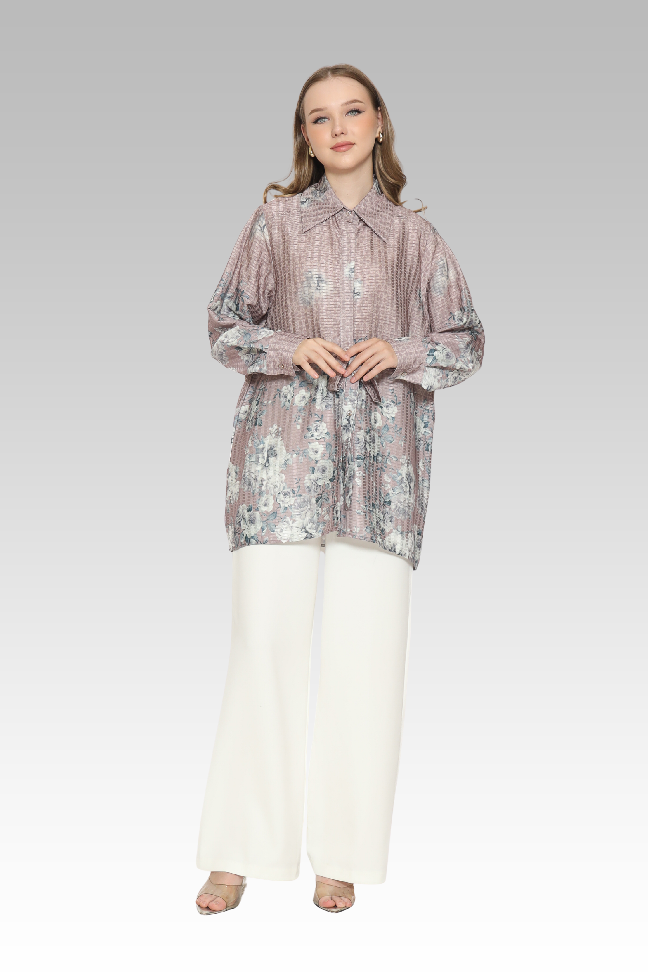 ME / Flower Silk Top